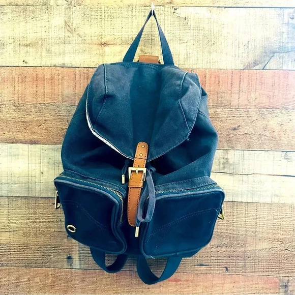 Unisex Superga Navy Canvas Backpack - Picture 1 of 14